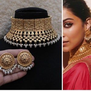 Indian Choker, Jewelry Pakistani, Choker Necklace Designs, Sabyasachi Jewellery, Bridal Choker, Indian Necklace, Bollywood Jewelry, Pakistani Jewelry, Choker Necklace Set