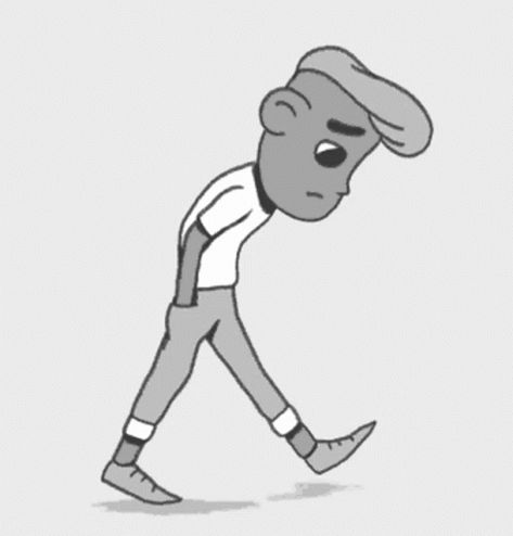 Sad Walking GIF - Sad Walking WalkingAlone - Discover & Share GIFs Tired Walking Reference, Walking Gif Aesthetic, Walking Character, Walking Cycle, Crying Cartoon, Walking Gif, Walking Cartoon, Walking Animation, Walk Cycle