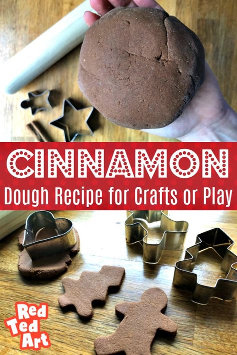 Cinnamon Salt Dough Recipe, Cinnamon Playdough, Best Salt Dough Recipe, Cinnamon Play Dough, Cinnamon Salt Dough, Cinnamon Dough, Salt Dough Projects, Cinnamon Recipe, Baby Christmas Crafts