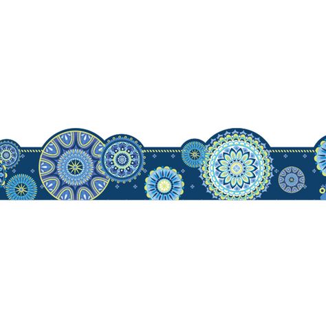 Blue Harmony Mandala Extra Wide Deco Trim Classroom decor Harmony Mandala, Teal And Lime Green, Green Classroom, Classroom Borders, Work Decor, Colorful Borders, Blue Mandala, Classroom Organisation, Deco Blue