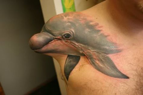 Dolphin Tattoo Tato 3d, Tatoo 3d, Dolphin Tattoo, Tattoo Band, Dolphins Tattoo, Bad Tattoos, 3d Tattoos, 3d Tattoo, Foto Poses