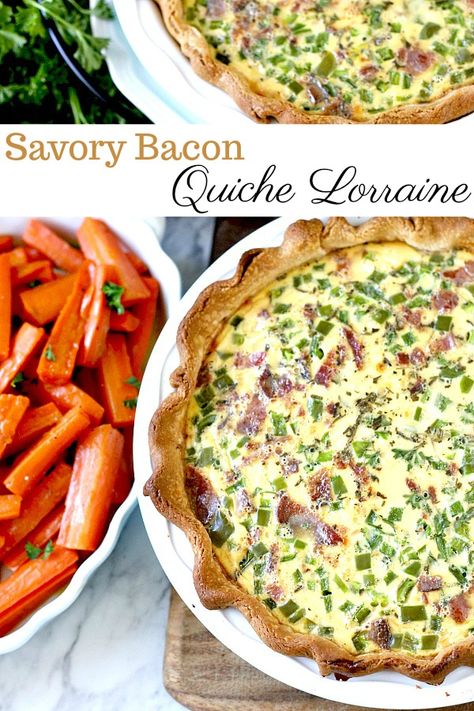 Evaporated Milk Quiche Recipe, Evaporated Milk Recipes Breakfast, Quiche With Evaporated Milk, Bacon Egg Quiche, Egg Fast Quiche, Quiche With Just Egg, Ham Egg And Cheese Quiche, Classic Quiche Lorraine, Classic Quiche