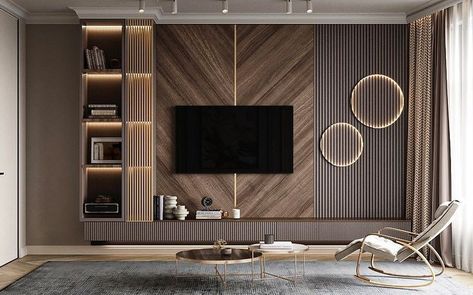 Tv Unit Wall Design, Tv Unit Wall, Ruang Tv, Modern Tv Room, Modern Tv Unit Designs, Wall Design Ideas, Tv Unit Furniture Design, Modern Tv Wall Units, Living Room Wall Units