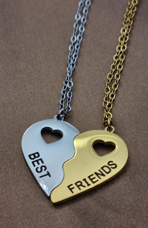 Excited to share the latest addition to my #etsy shop: Best Friend Necklace | Heart Halves Necklace | Best Friend Necklace For 2 | Best Friend Gift For 2 BFF Necklaces | Heart Jewellery BFF Gift https://belsizecrafts.etsy.com/listing/1480939196 #BestFriendNecklace #BffGift #FriendNecklace #BffNecklaces #FriendshipJewellery #PinkyPromise #Necklacefor2 #BestFriends #Giftfor2 #TwoNecklaces #BestFriendGift #HeartJewellery #HeartHalveNecklace #AnniversaryGifts #GiftforFriends #GiftforCouple #Gifts Matching Chains For Best Friends, Stuff For Best Friends, Bestie Necklaces For 2, Best Friend Chains, Bff Jewelry For 2 Best Friend Bracelets, Bf Necklaces, Bff Jewelry For 2, Friendship Necklaces For 2, Besties Necklace