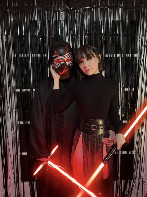 Halloween Costume 2021 #reyskywalker #kyloren #starwars #sithlord #halloweencostume Kylo Ren And Rey Halloween Costume, Kylo And Rey Costume, Kylo Ren Halloween Costume Women, Kylo Ren And Rey Costume, Kylo Ren Costume Women, Palpatine Costume, Kylo Ren Halloween Costume, Kylo Ren Costumes, Rey Palpatine