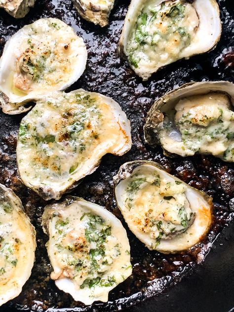 Char Grilled Oysters, Oysters On The Grill, Oysters Grilled, Chargrilled Oysters Recipe, Baked Oyster Recipes, Oyster Bake, Broiled Oysters, Grilled Garlic, Grilled Seafood Recipes