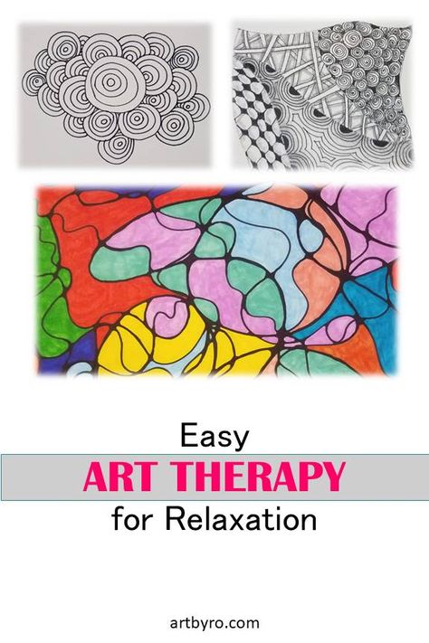 Art For Healing Ideas, Art Therapy Doodling, Art Exercises For Relaxation, Mindful Drawing Art Therapy, Art For Relaxation, Art Therapy Drawing Activities, Calming Art Ideas, Relaxing Drawing Ideas Easy, Simple Art Therapy Activities