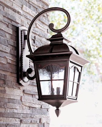 10 Classic Outdoor Wall Sconces | Maria Killam | True Colour Expert | Decorator French Country Light Fixtures, Country Light Fixtures, French Country Lighting, Garage Lights, Front Door Lighting, Front Porch Lighting, Outdoor Lighting Design, Country Lighting, French Exterior