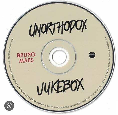 Bruno Mars Cd, Bruno Mars Album, Unorthodox Jukebox, Thank You Poster, Warner Music Group, Rami Malek, Cd Art, Atlantic Records, Cd Album