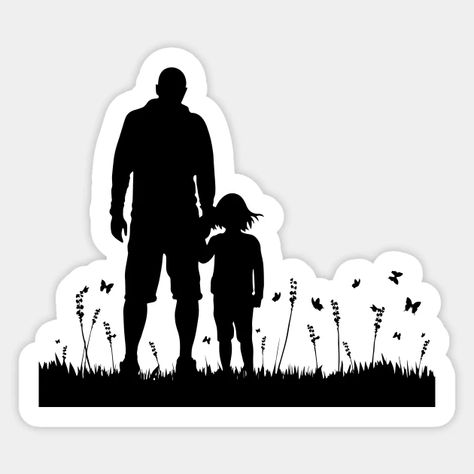 Father's Day - Fathers Day - Sticker | TeePublic Proud Parents Sticker, Father And Two Daughters Drawing, Fathers Day Stickers, Fathers Day Hampers, Father's Day Stickers, Clothing Logo Design, Mickey Cakes, Happy Birthday Printable, Fathers Day Cake