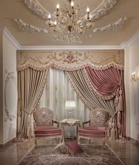 Luxury Curtains Living Room, Curtain Designs For Bedroom, Fancy Curtains, Victorian Curtains, Design Hall, Classic Curtains, Cute Living Room, Plain Curtains, Luxury Curtains