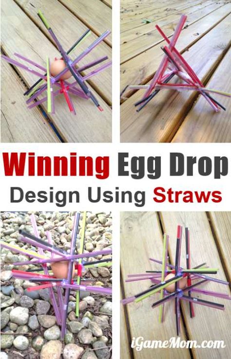 Egg Drop Contest, Egg Drop Project, Teen Projects, Fine Motor Activities For Kids, Stem Challenge, Egg Drop, Kid Experiments, Science Projects For Kids, Science Activities For Kids