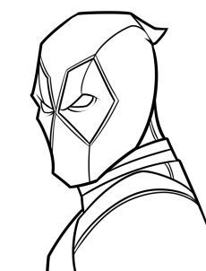 drawing deadpool easy step 6 Deadpool Coloring Pages, Drawing Deadpool, Superhero Drawing, Mirror Drawing, Cute Deadpool, Deadpool Drawing, Beteg Humor, Deadpool Art, Spiderman Coloring