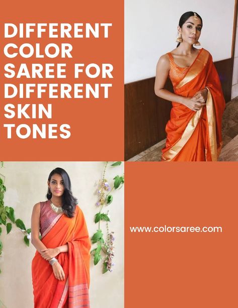 DIFFERENT COLOR SAREE FOR YOUR DIFFERENT SKIN TONE link- https://www.colorsaree.com/11-saree-colors-for-fair-brown-wheatish-and-dark-skin-tone/. A saree is the only attire in which consideration is to be given to the colors that suit your skin complexion. So look at the color combinations that gets along different skin complexions. #saree #Culture #style #trend #ethnic #Colorsaree #color #skin #tone #complexion #wheatish #fair #brown #dark Lehenga For Brown Skin, Wedding Saree For Dark Skin Tone, Which Colour Suits Brown Skin, Saree For Warm Skin Tone, Bridal Saree For Dusky Skin Tone, Lehenga For Brown Skin Tone, Saree For Dark Skin Tone Farewell, Wedding Saree For Dusky Skin Tone, Sarees For Brown Skin