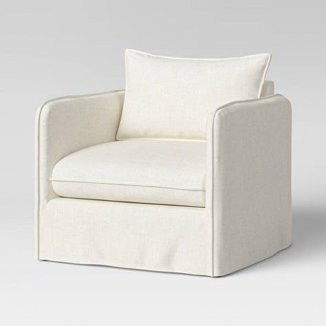 Berea Slouchy Lounge Chair with French Seams Linen - Threshold™ Upholstered Swivel Chairs, Linen Chair, Upholstered Accent Chairs, Studio Mcgee, Linen Upholstery, French Seam, Shop Chair, Swivel Chair, Lounge Chair