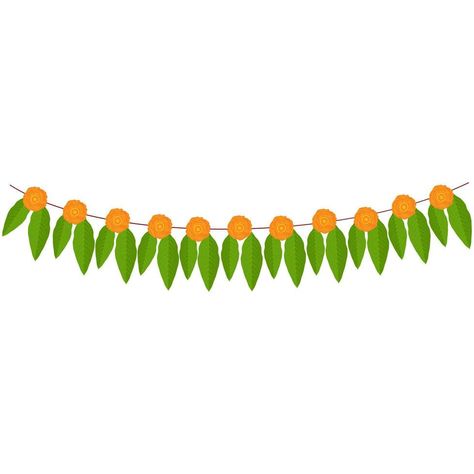 Marigold And Mango Leaves Toran On White Background. Mango Leaves, Toran Png, Leaf Toran, Mango Leaves Toran Designs Doors Handmade, Flower Toran Png, Mango Leaves Toran, Tree Saw, Wedding People, Heart Tree