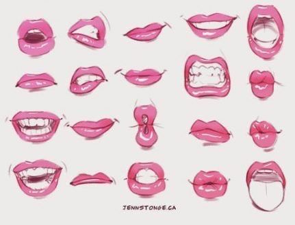 Lips Cartoon, Cartoon Mouths, Lips Sketch, Anime Lips, Lip Drawing, Drawing Hands, Mouth Drawing, Lips Drawing, Cartoon Faces