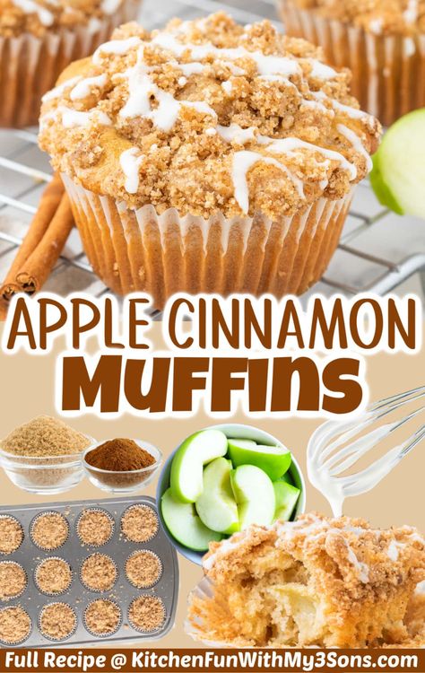 Apple Muffins Using Pie Filling, Apple Muffins With Streusel Topping, Apple Cider Muffins With Apples, Apple Cinnamon Crumb Muffins, Apple Filled Muffins, Apple Dessert For Two, Easy Apple Muffins With Fresh Apples, Jumbo Apple Muffins, Mammoth Muffins