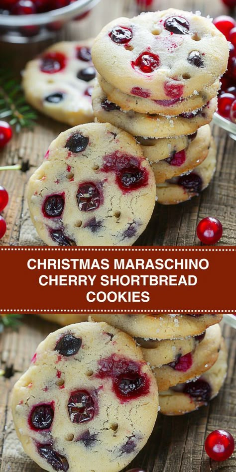 Get ready to elevate your holiday baking game with our irresistible Christmas Maraschino Cherry Shortbread Cookies! Packed with the perfect balance of buttery goodness, sweet maraschino cherries, and rich chocolate chips, these cookies are a festive delight for any occasion. Whether you're hosting a holiday gathering or simply craving a cozy treat, this recipe is guaranteed to satisfy. Whip up a batch today and spread the joy of the season with every delicious bite! Chocolate Chip Maraschino Cherry Bars, Chocolate Cherry Christmas Cookies, Marchino Cherry Shortbread Cookies, Cherry Snowball Cookies Recipe, White Chocolate Cherry Shortbread Cookie, Maraschino Cherry Cookies Recipes, Marachino Cherries Christmas Cookies, Maraschino Cherry Chocolate Chip Cookies, Marchino Cherry Recipes