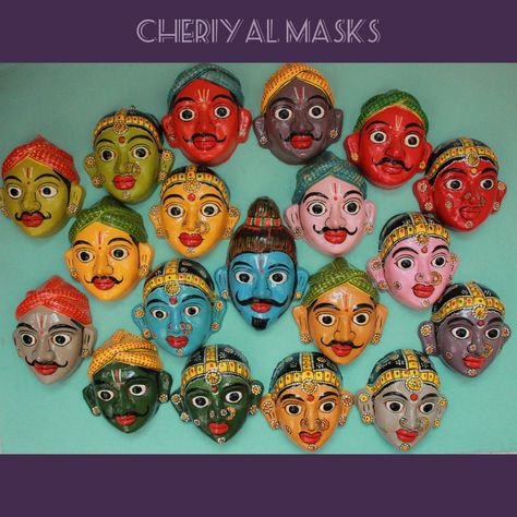 Cheriyal Mask, Cheriyal Art, Bar Area Decor, Wooden Artifacts, Saw Dust, Tumblr Room Decor, Applique Wall Hanging, Office Wall Design, Paper Mache Mask