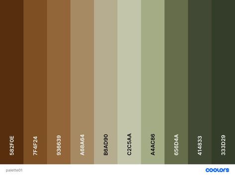 Earth Colour Palette, Earth Tone Color Palette, Hex Color Palette, Earth Tone Color, Pintura Exterior, Color Schemes Colour Palettes, Earthy Color Palette, Green Colour Palette, Color Palette Design