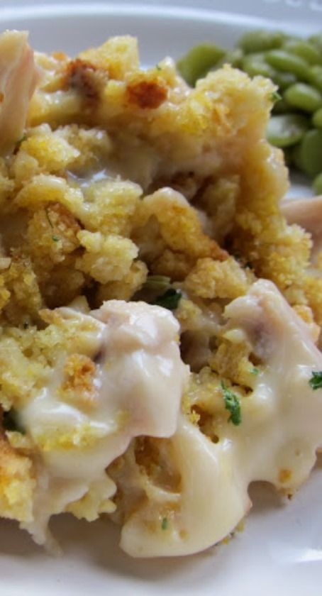 Chicken Stuffing Casserole, Creamy Chicken Casserole, With Cornbread, Cornbread Stuffing, Sour Cream Chicken, Stuffing Casserole, Chicken Casseroles, Cream Of Celery Soup, Plain Chicken