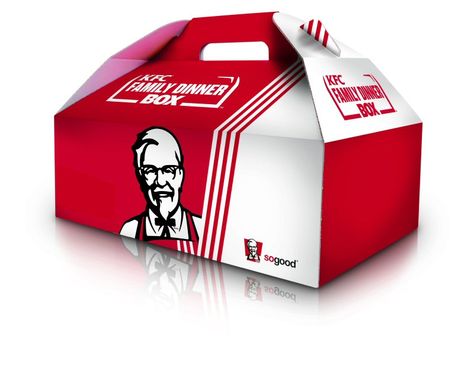 Kfc Box, Food Delivery Packaging, Packing Box Design, Packaging Dielines, Meal For Dinner, Chicken Boxes, Chicken Restaurant, Packaging Snack, Family Box