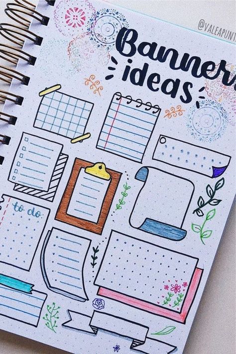 Want to add some fun doodles to your bullet journal!? Check out these super cute paper note doodle tutorials for inspiration! #bujo #doodles #bulletjournal #bujodoodle Bullet Journal Boxes, Studera Motivation, Penanda Buku, Bullet Journal Banner, Journal Fonts, Bullet Journal Notes, Bullet Journal Paper, Banner Ideas, Bullet Journal Mood