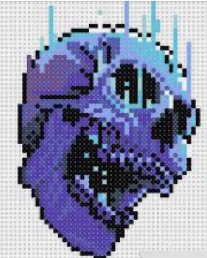 Edm Perler, Drippy Skull, Hama Art, Perler Designs, Melty Bead Patterns, Pearl Beads Pattern, 3d Perler Bead, Graph Crochet, Fuse Bead Patterns