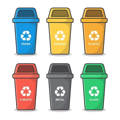 Recycle Bin Drawing, Recycle Drawing, Recycle Bin Icon, Recycle Bins, Paper Flower Wall Art, Recycling Activities, City Paper, Garbage Recycling, Recycle Symbol