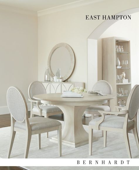 Collections | Bernhardt Hampton Dining Table, Bernhardt Dining Table, Handcrafted Dining Table, Hamptons Dining, Round Extendable Dining Table, Round Dining Room Sets, Kitchen Table And Chairs, Round Pedestal Dining Table, Round Pedestal Dining