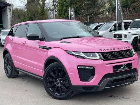 Range Rover Pink, Vision Casting, Pink Range Rovers, Dream Cars Range Rovers, Pink Cars, Luxury Cars Range Rover, Barbie Car, Princess Parking, Collage Collage