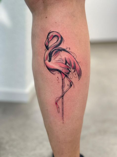 Realistic Flamingo Tattoo, Flamingo Flower Tattoo, Flamingo Tatoos Ideas, Flamingo Tattoo Ideas, Flamingo Mom Tattoo, Flamingo Tattoo Black, Flamingo Tattoo Meaning, Small Flamingo Tattoo, Flaming Tattoo