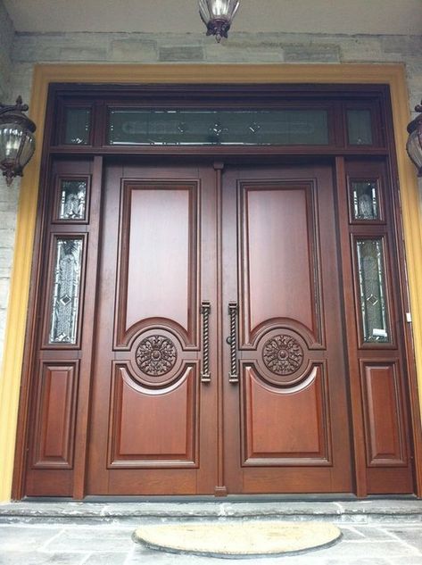 Door Design Ideas, Front Door Design, Main Door, Entrance Door, Double Door, Wooden Doors, Door Design, Front Door, Entrance