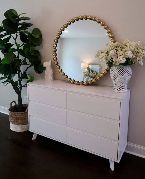 Our Mid-Century Modern 6-Drawer Dresser 🤍⁠ .⁠ This dresser brings minimalist and contemporary style to your bedroom. The 6 soft-close drawers give you room to store clothing, sheets, and other items. Style the top with mirrors, plants, and decor to show off your aesthetic and bring your room together. Click the link in our bio to check out all of our solid wood bedroom furniture!⁠ .⁠ #plankandbeam #dresser #quietluxury #midcenturymodernfurniture #modernbedroom #homedetails Mirrors Plants, Solid Wood Bedroom Furniture, Wood Bedroom Furniture, Wood Bedroom, 6 Drawer Dresser, Soft Close Drawers, Drawer Dresser, Mid Century Modern Furniture, New Room