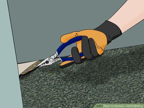 How to Remove Old Carpeting (with Pictures) - wikiHow Carpet Apartment, Dry Carpet Cleaner, Replacing Carpet, Red Carpet Photo Booth, Remove Carpet, Flooring Diy, Carpet Cleaning Business, Neutral Carpet, Dark Carpet