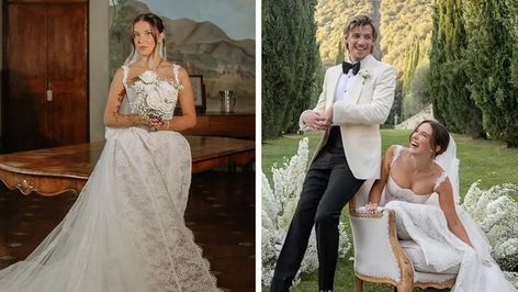 Millie Bobby Brown's Wedding Dress, Custom Galia Lahav Look [PHOTOS] Billie Bobby Brown, Millie Bobby Brown Style, Brown Wedding Dress, Jake Bongiovi, Galia Lahav Wedding Dress, Ideas For Events, Wedding Dress Photos, Mount Olympus, Galia Lahav