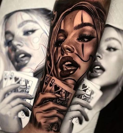 Woman Face Tattoo For Men, Tattoo Of Woman Faces, Chicano Tattoos Sleeve For Men, Chicano Arm Tattoo, Chicano Girl Tattoo, Chicana Tattoo Design, Women Face Tattoo, Tattoo Chicano Style, Chicano Sleeve