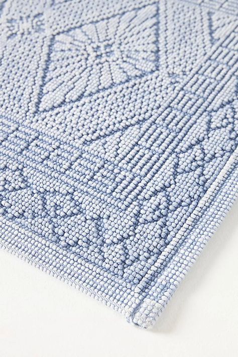 Misona Bath Mat | Anthropologie Bath Mat Runner, Small Bathroom Rug, Bath Runner, Luxury Bath Mats, White Bath Mat, Blue Bath Mat, Luxury Bath, Kids' Bathroom, Bathroom Rug