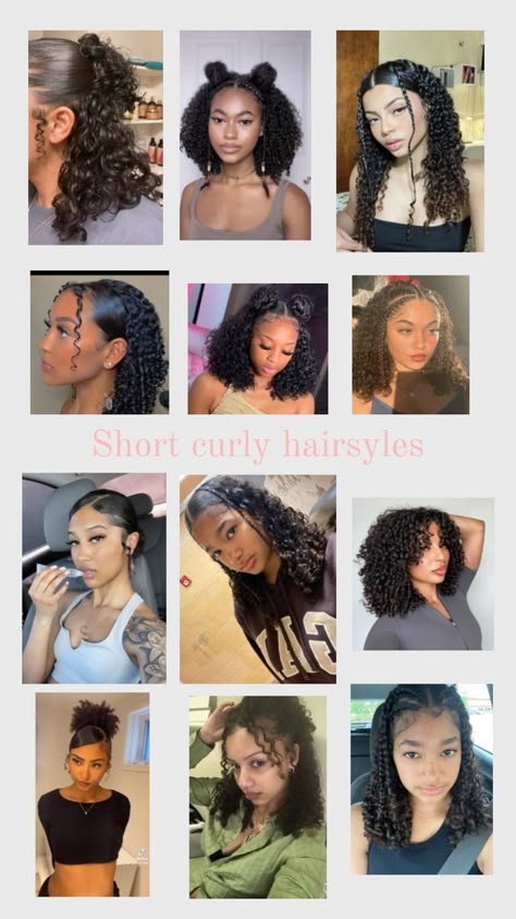 Black Hairstyles Curly Hair, Medium Length Hair Styles Curly Natural, Oval Face Hairstyles Curly Hair, Type 3b Hairstyles, Protective Hairstyles For 3b Curly Hair, Curly Hair Date Night Natural Hairstyles, Easy Slick Back Hairstyles Curly Hair, Hair Styles For 4a Hair, Curly Hairstyles To Cover Forehead