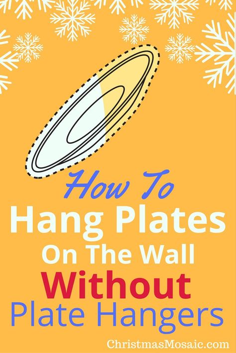 There are a few ways to hang plates on the wall without plate hangers. This tutorial is about hanging plates with command strips or ribbon. Ways To Display Plates On Wall, Framing Plates Wall Decor, Using Plates As Wall Decor, Hanging Plates On The Wall, Hanging Plates On Wall, Displaying Plates On Wall, Displaying Decorative Plates, Plates As Wall Decor, Plate Hanging Ideas The Wall