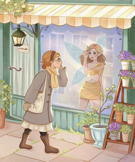 Disney Princess Fashion, Fairy Illustration, Pinturas Disney, Fairytale Art, Ethereal Art, Dreamy Art, Flowers Plants, Fairy Art, Cute Art Styles