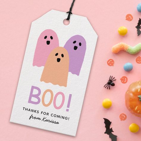 Pastel Treats, 3 Ghosts, Unique Birthday Party Ideas, Halloween Themed Birthday Party, Background Artwork, Cute Ghosts, Birthday Party Design, Birthday Gift Tags, Birthday Halloween Party