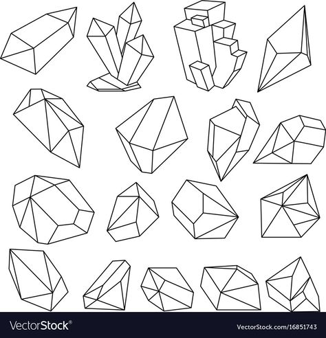 Geometric Box, Diamond Outline, Shapes Vector, Goddess Sculpture, Geometric 3d, 3d Crystal, Retro Background, 3d Shapes, Crystal Art