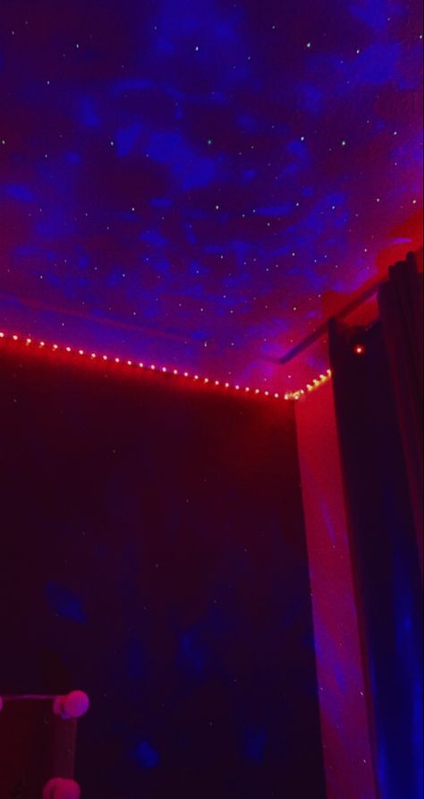 How To Make Dark Purple Led Lights, Purple Led Lights Fake Snap, Teenage Girl Room Ideas, Red Led Room Aesthetic Video, Tiktok Photo, Dark Blue Led Lights Aesthetic, Galaxy Light, Blue Led Lights Aesthetic Girl, Led Room