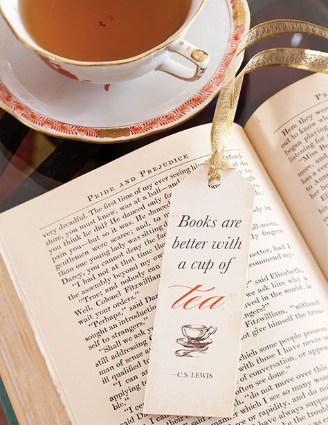 One of our favorite weekend pastimes involves curling up with a cup of our favorite tea and a good book. Want a bookmark like this for yourself? Download and print your own by visiting https://bit.ly/2Pf1FCf Tea Time Magazine, Tea Quotes, Tea Party Favors, Summer Tea, Tea And Books, Cuppa Tea, C S Lewis, A Cup Of Tea, Tea Art