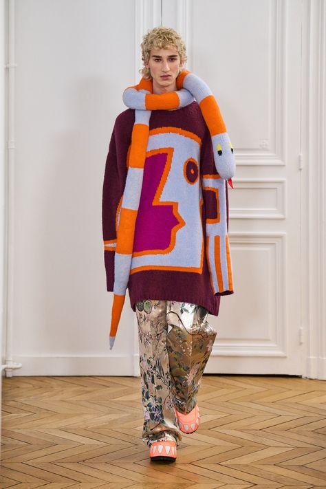 Couture Menswear, Fashion Study, Sweater Inspiration, 2024 Menswear, Walter Van Beirendonck, Mens Editorial, Weird Fashion, Latest Design Trends, Mens Fall