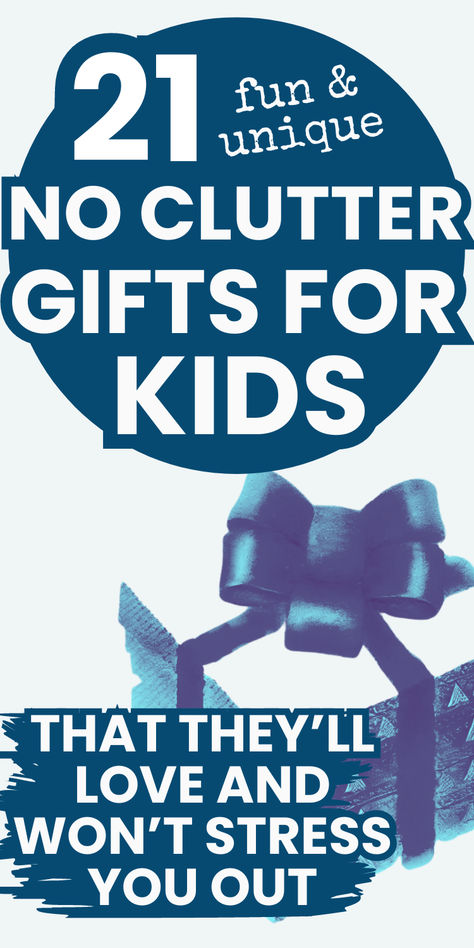 Looking for minimalist gifts that are still fun for kids? Don't miss these 21 fun non toy kids gifts that won't just sit on a shelf. You won't just find experience gifts on this list, there are lots of unique ideas that kids will love (and will make a minimalist mom less stressed!).  Find a no clutter gift for kids today! Monthly Experience Gift For Kids, Unique Kid Gifts, Group Gifts For Kids, Gifts For Grandkids For Christmas, Useful Gifts For Kids, Inexpensive Christmas Gifts For Kids, Unique Christmas Gifts For Kids, Non Toy Christmas Gifts For Kids, Gifts For Kids Who Have Everything