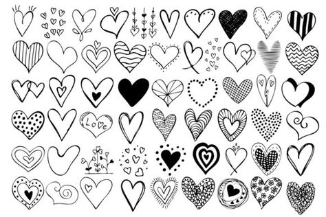 Vector doodle collection of cute black hearts. Hand drawn illustrations for design on theme of Valentine's Day, love, wedding, feelings, relationships. Create postcards, posters, holiday packaging and... Marriage Doodle, Doodle Hearts, Valentine Doodle, Doodle Heart, Embroidered Canvas Art, Vector Doodle, Heart Doodle, Tangle Doodle, Zen Doodle Art