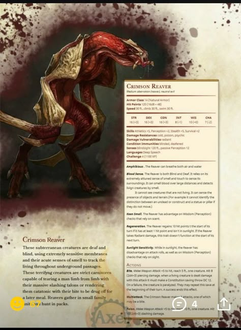 Abberations 5e, Dnd Aberrations, Homebrew Monsters, Dnd Creatures, Guerriero Samurai, Dnd Monster, Monster Manual, Monster Ideas, Dnd Homebrew